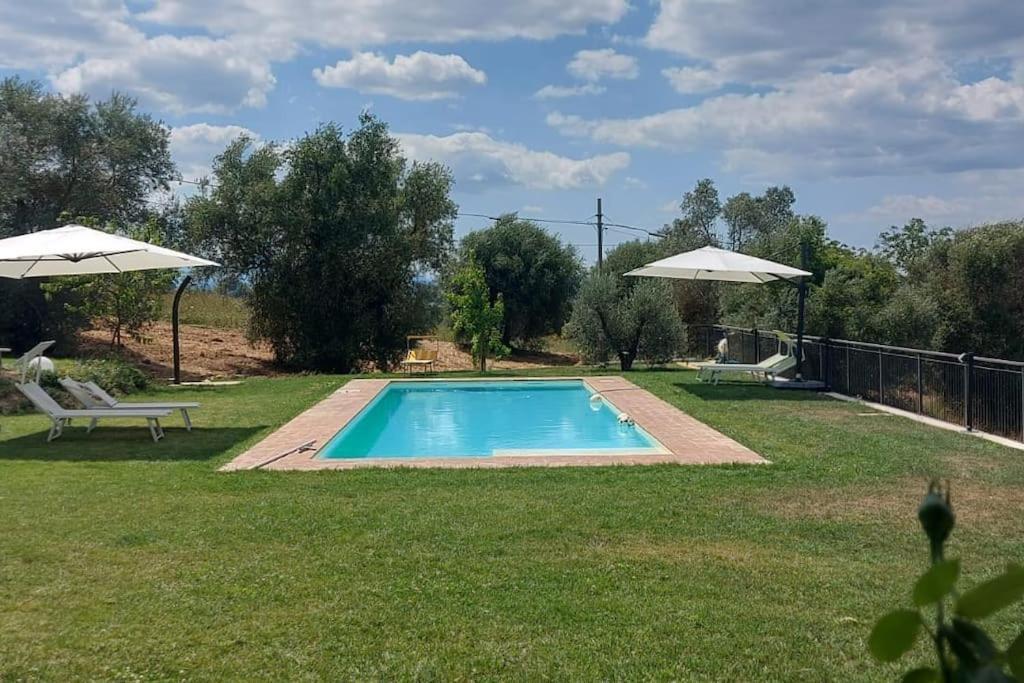 Il Casale Degli Ulivi- Splendido Casale Panoramico Con Piscina A 30 Min Da Roma Gra Villa Calvi dell' Umbria Exterior photo